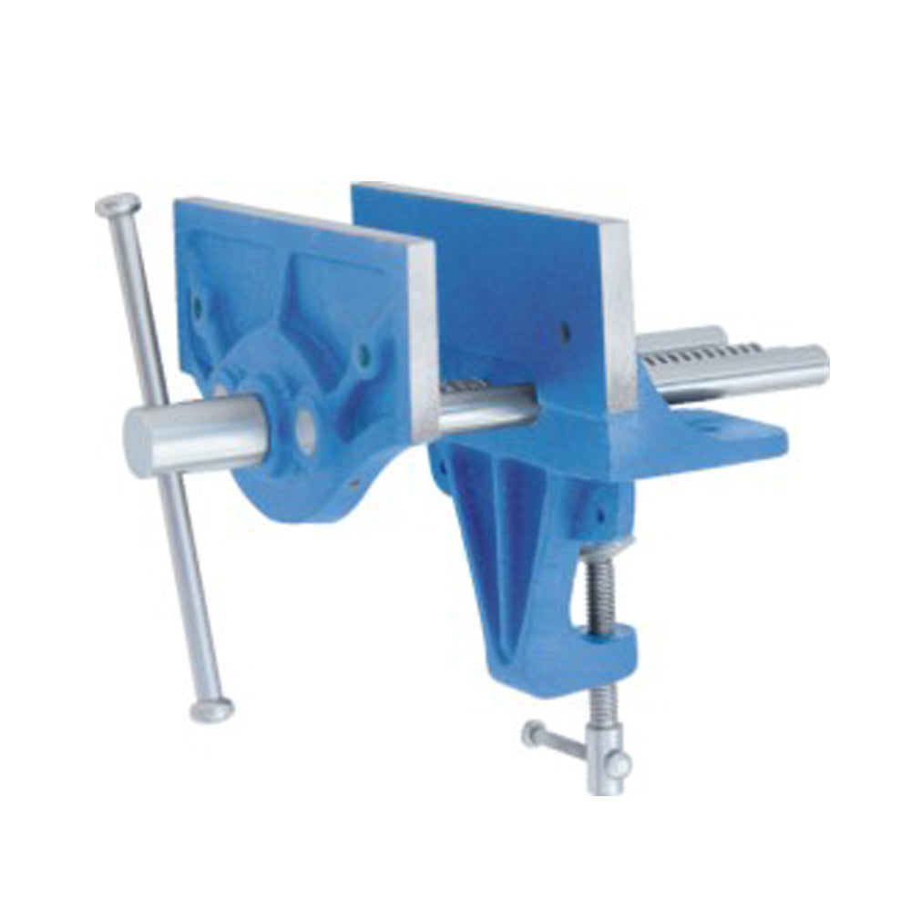 150mm (6") Plain Screw Woodworking Vice with Clamp 110217 by Soba