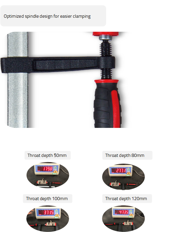 100mm (4") x 200mm (8") Quick Action F Clamp DT86100200 by Duratec