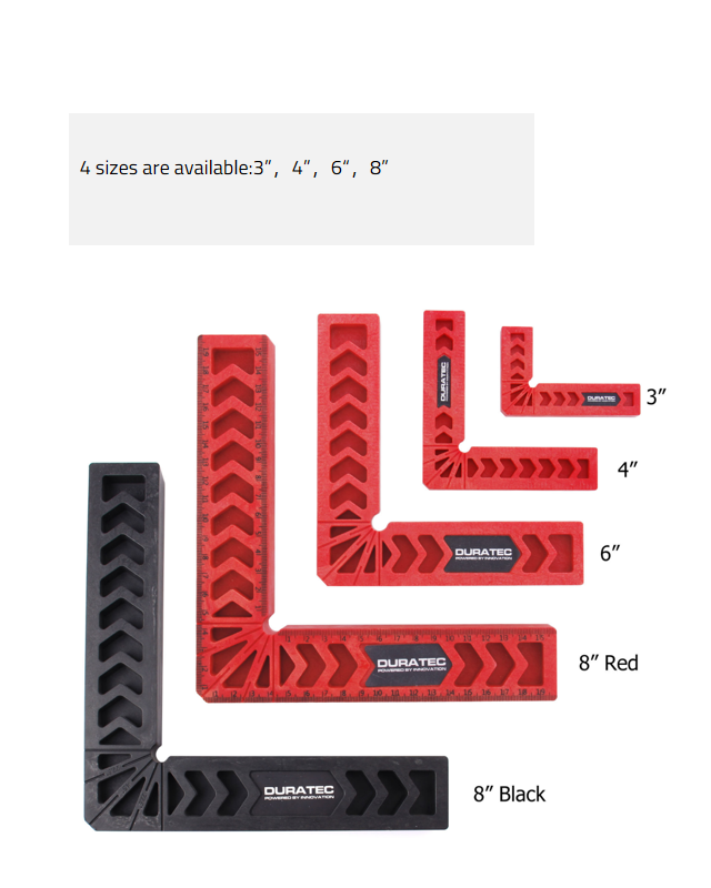 Duratec 4Pce Set of Mini Clamping Squares 867 by Duratec