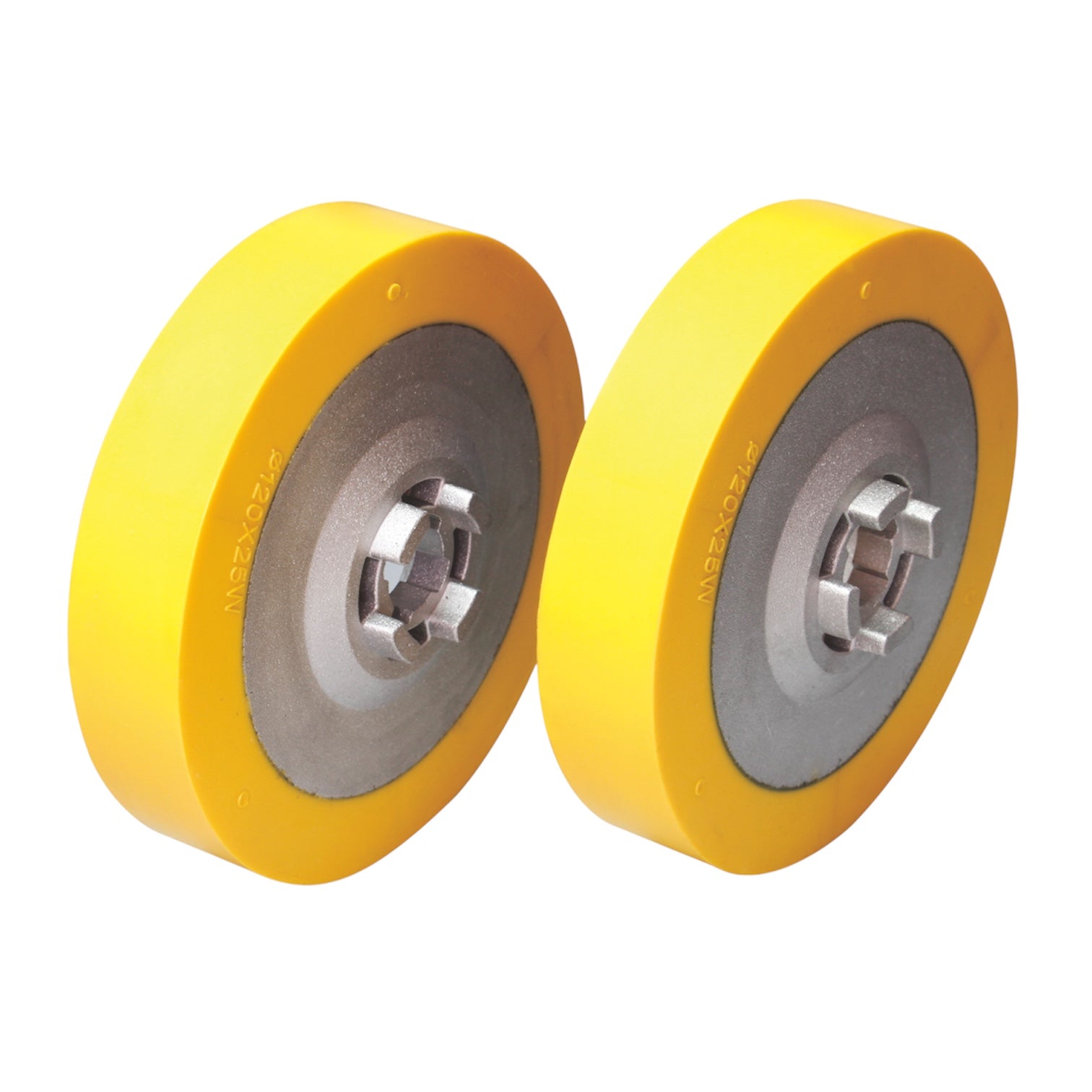 ToughCut 120mm Dia. x 25mm (2 Pce) Replacement Rubber Roller Wheels RU21 - Suits DC & DS Power Feeders