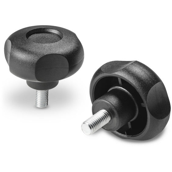 Boteco G732 Series 4-Lobe Handwheel With Threaded Stud