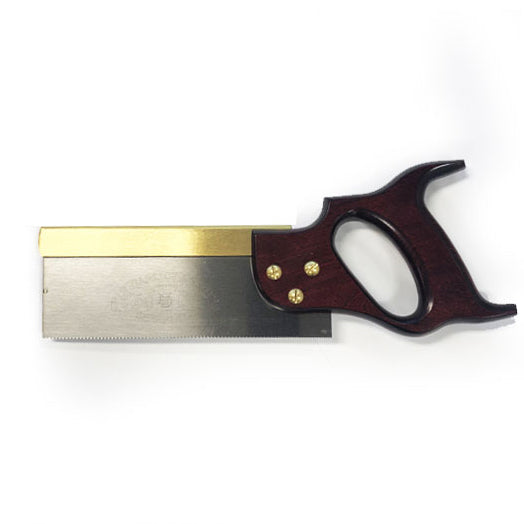 300mm 12" 13TPI Cross Cut Tenon Saw with Red Stained Beech Handle by Garlick & Sons Lynx