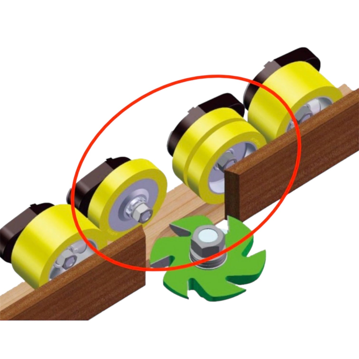 ToughCut 120mm Dia. x 25mm (2 Pce) Replacement Rubber Roller Wheels RU21 - Suits DC & DS Power Feeders