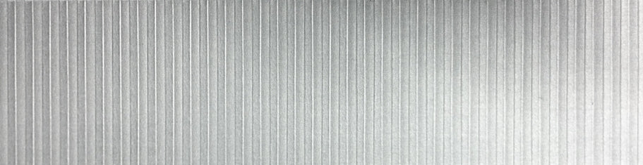 1m x 22mm x 1mm Vertical Matt Silver lines Aluminium Edging U/G Per Metre A165 by Gildo Profilati
