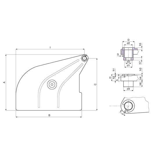 350mm Planer Guard (Boomerang) R551 Series R551395.P02 by Boteco