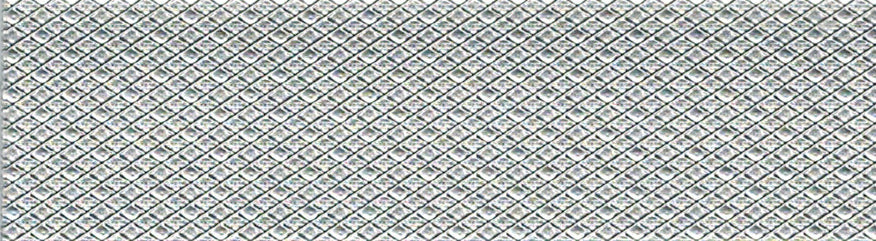 1m x 22mm x 1mm Embossed Silver Aluminium Edging U/G Per Metre A9 by Gildo Profilati