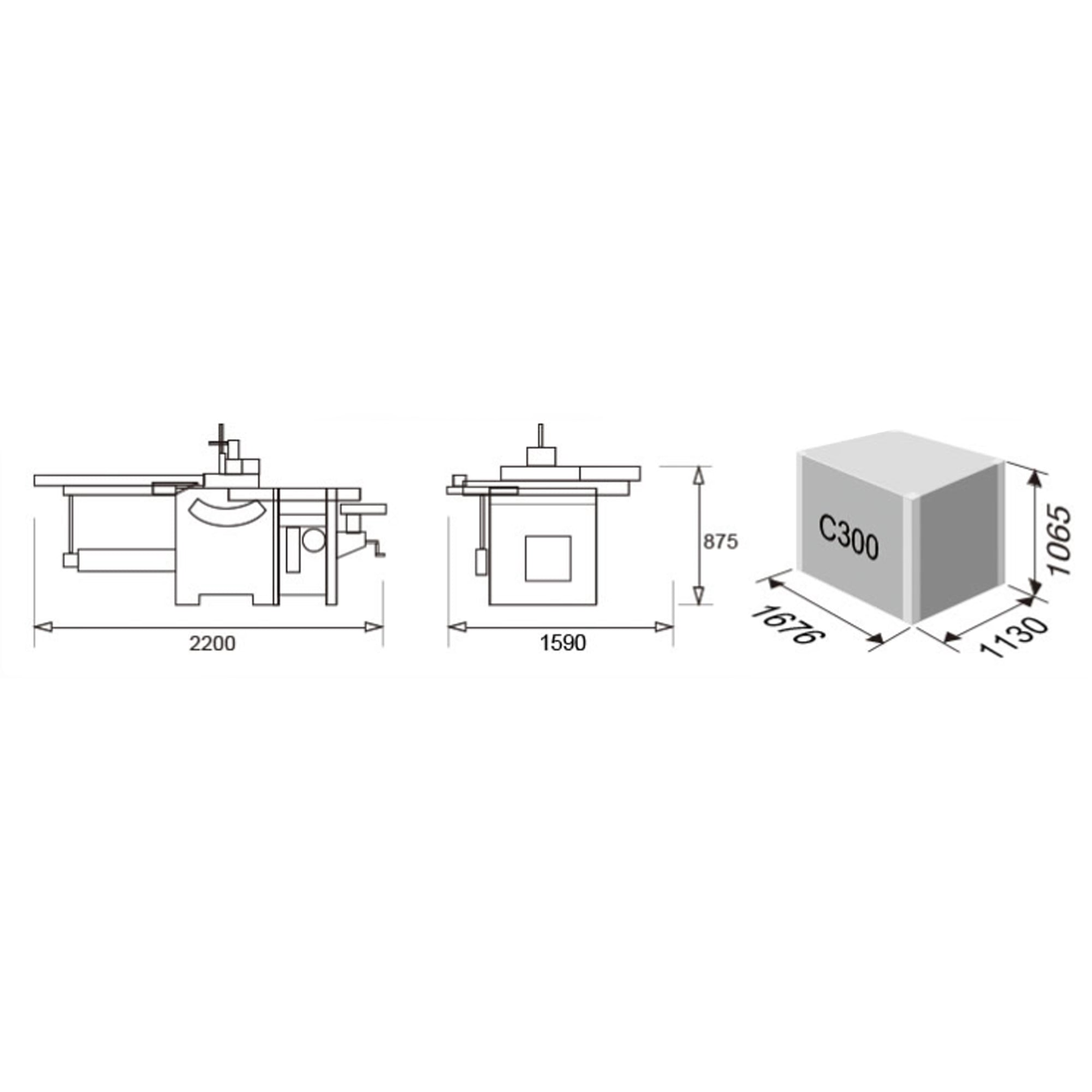 5 in 1 Combination Machine 3HP 240V C300S by Sicar