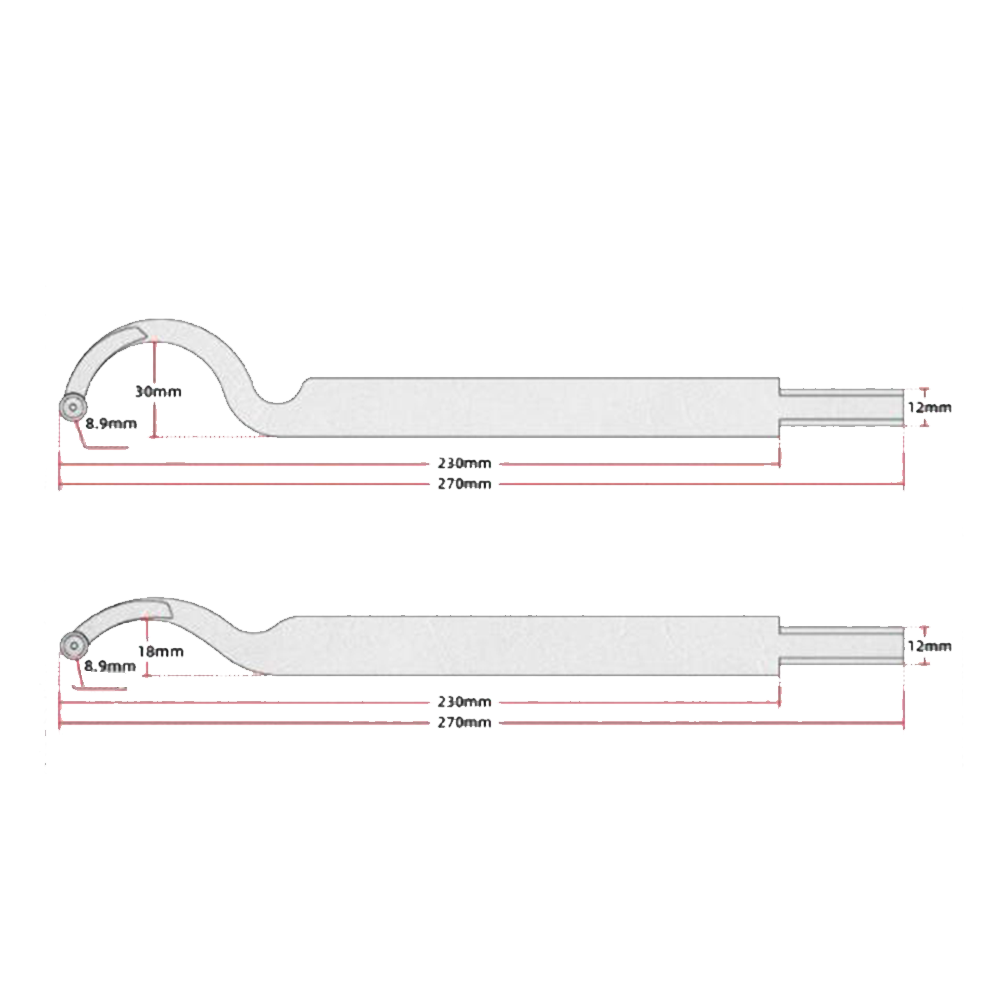 Shaft with Round Cabide Insert HB0013 suit HB0010 by Oltre