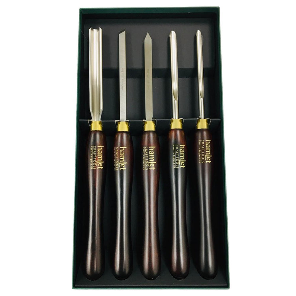 5pce Ian Wilkie Turning Tools Boxed Set HCT172 by Hamlet