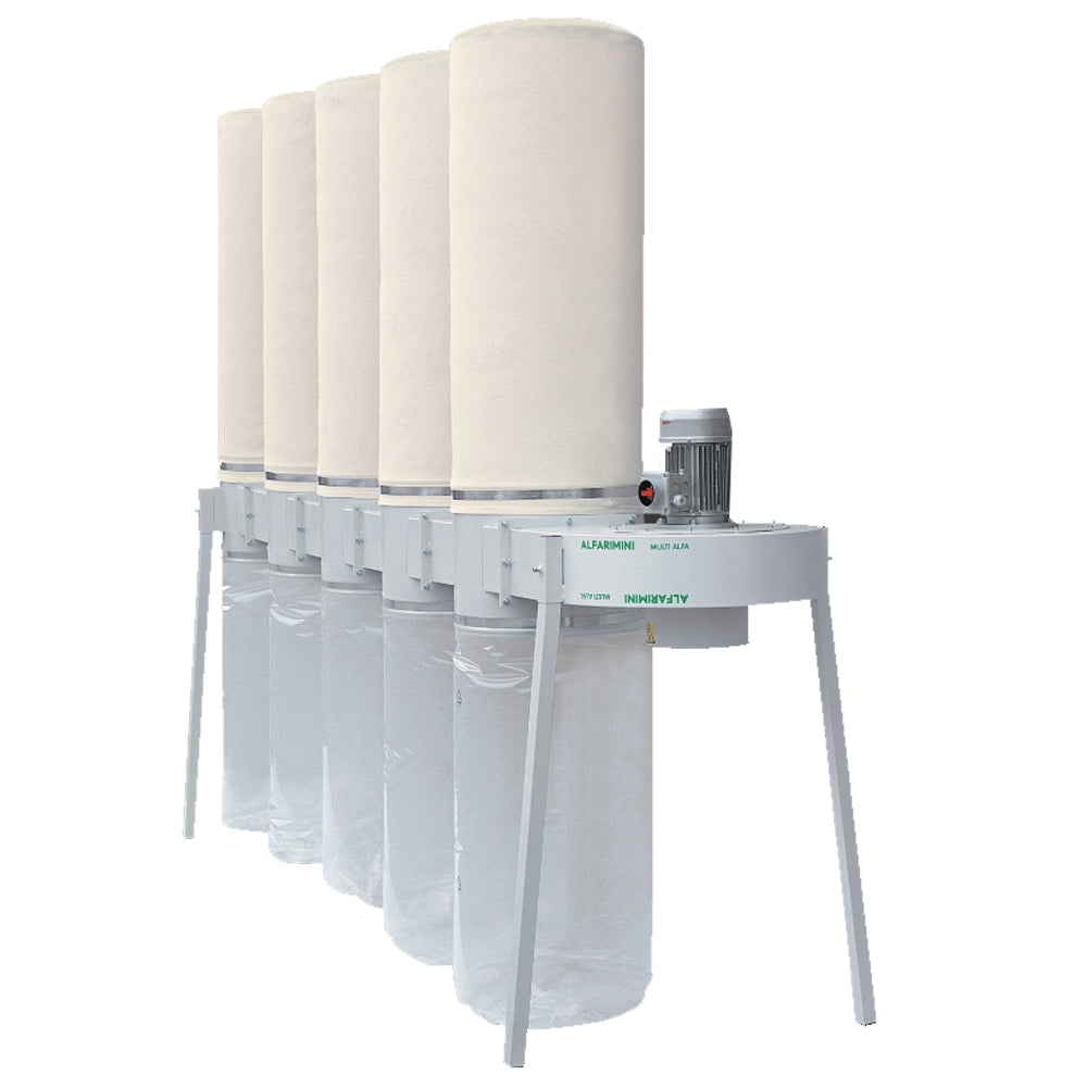 Dust Collector 415V 5.5HP 3 x Filter Element (3 Bottom Bag + 3 Top Bag) MULTI ALFA by Alfarimini