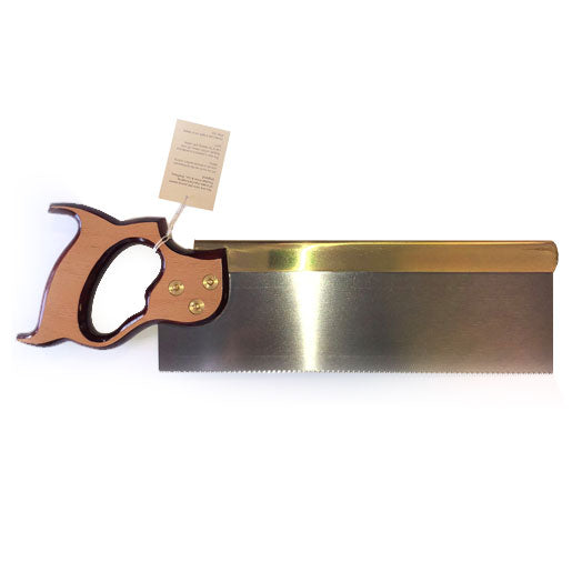Tenon Saw with Brass Backed Blade and Two Toned Red Stain / Beech Handle with Gold Leaf by Pax