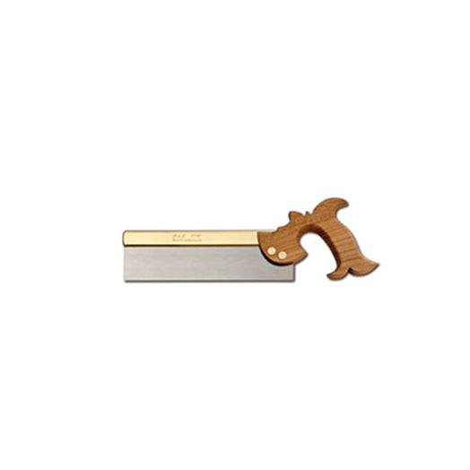 200mm 8" 20TPI Rip 1776 Tenon Saw with Brass Backed Blade and Pistol Grip English Elm Handle by Pax