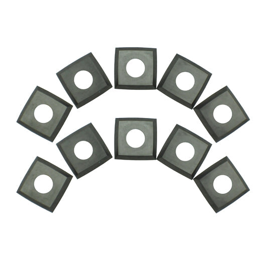ToughCut 15mm x 15mm x 2.5mm R150 30Deg 4 Sided TCT Insert Blade (10Pce) suit Spiral Cutter Head