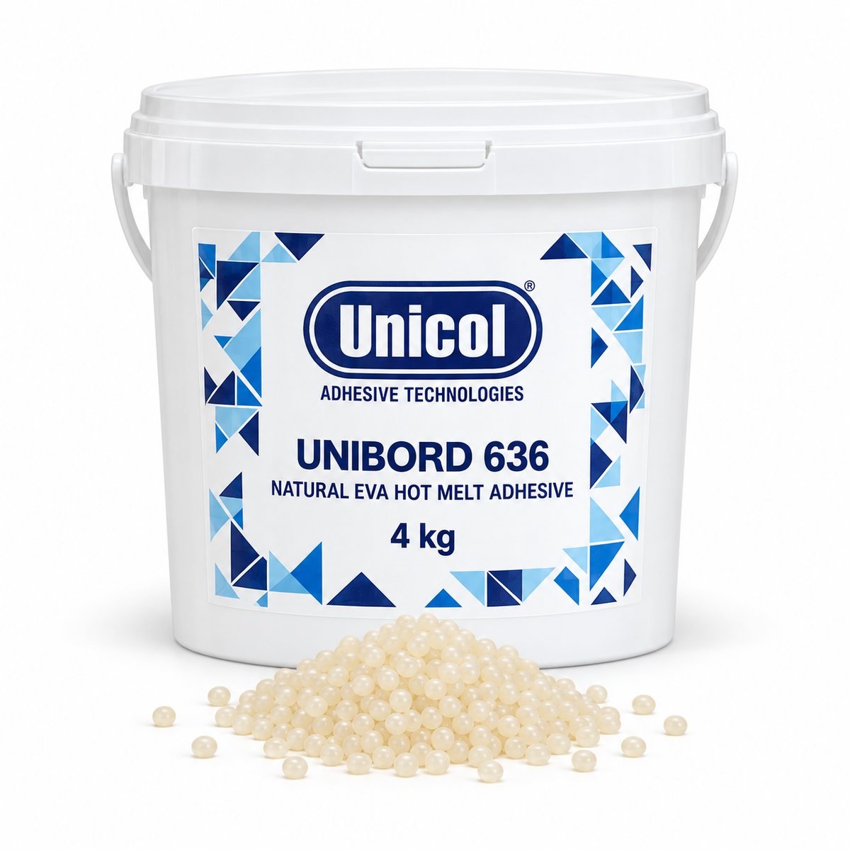 Unicol EVA Hot Melt Adhesive Pellets for Edgebanding in Natural UNIBORD 636 - Suits 5-8m / Min. Edgebanding Speeds & Virutex Portable Edgebanders