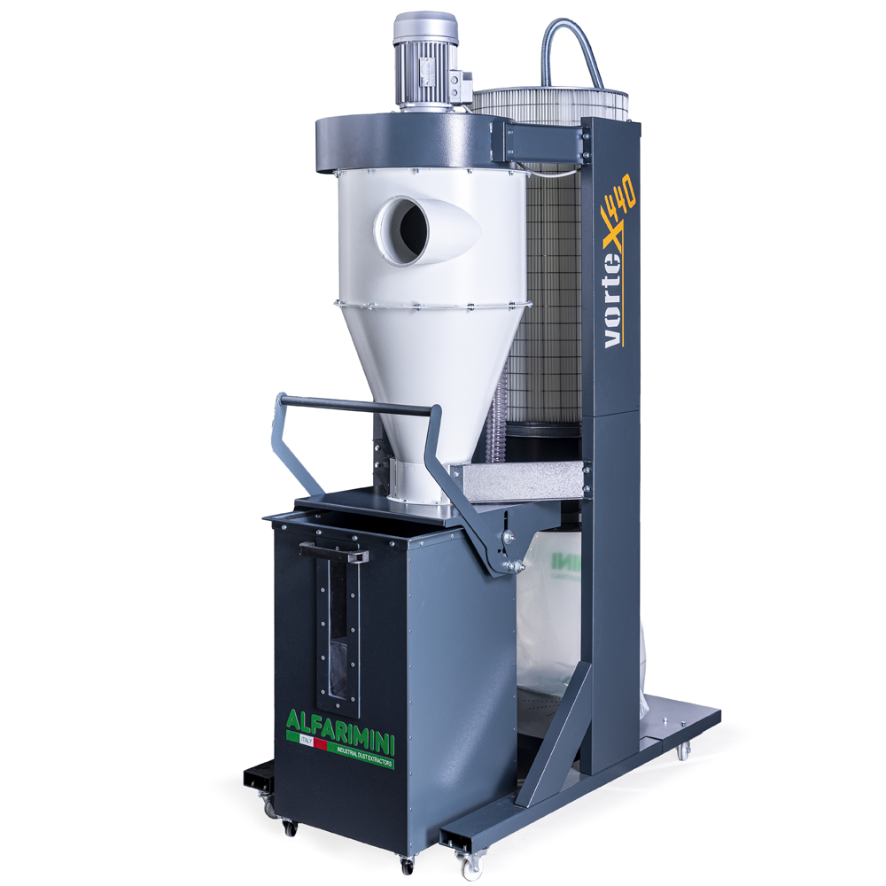 Industrial Cyclone Dust Collector / Extractor 3HP 415V Vortex 440 by Alfarimini