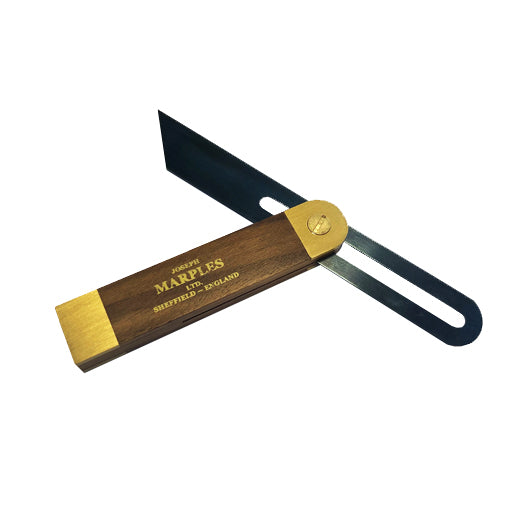 190mm (7-1/2") Rosewood / Walnut Sliding Bevel with Brass Screwdriver Locking Nut W20A by Joseph Marples