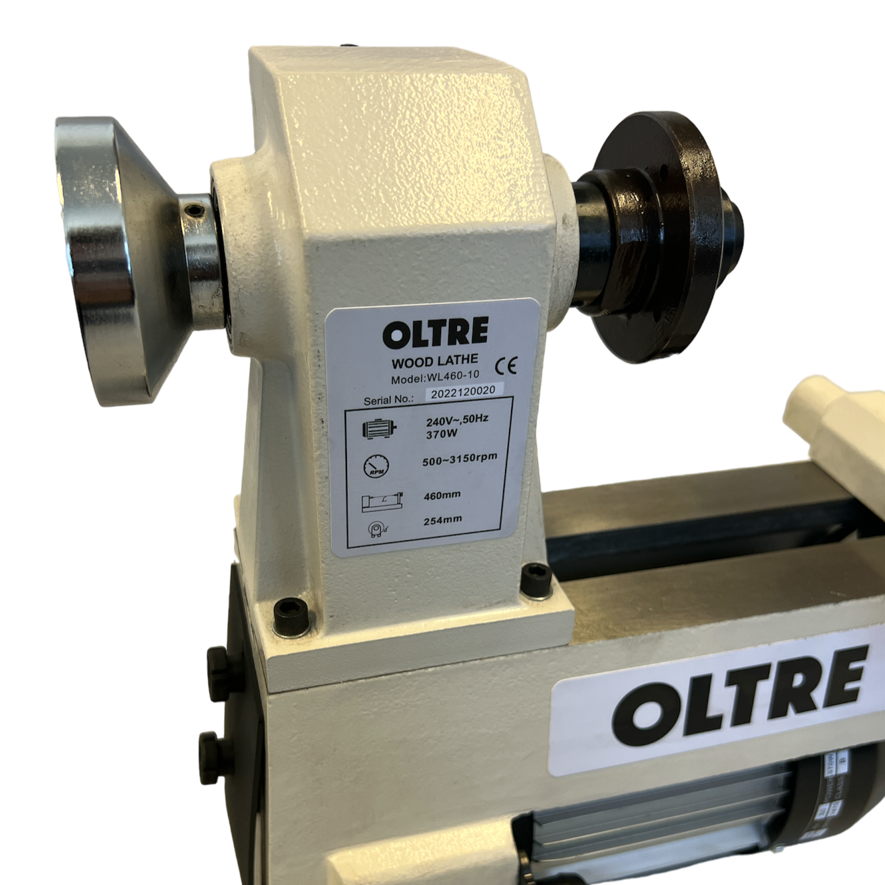 254mm (10") Swing x 460mm (18") Between Centres Woodturning Mini-Midi Economy Bench Lathe 0.5HP 240V OT-WL460-10 by Oltre