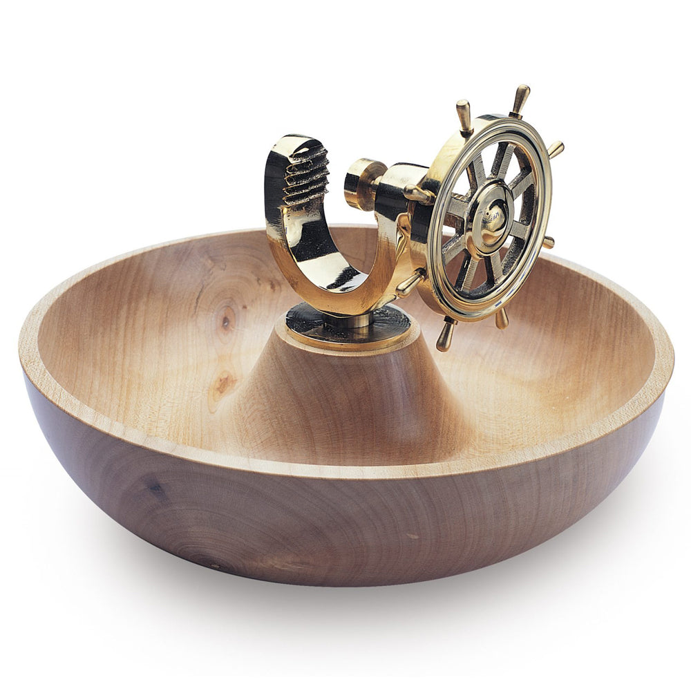 Brass Ship's Wheel Nut Cracker 261275 by Soba