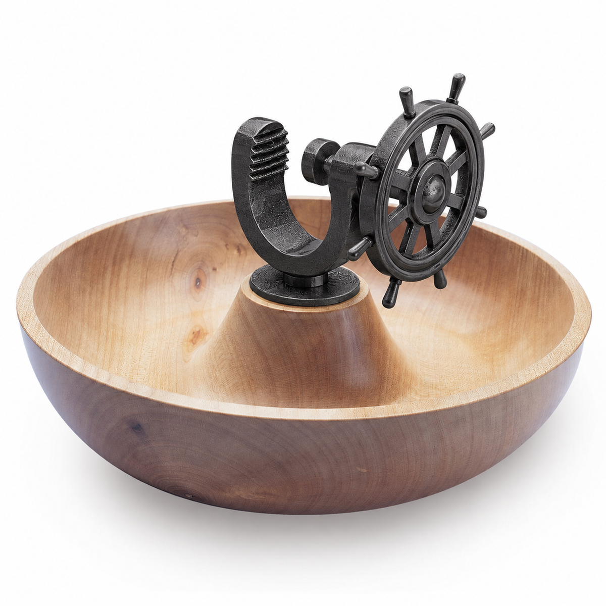 Cast Iron Ship's Wheel Nut Cracker 261276 - Nut Cracking Mechanism for Woodturning Projects
