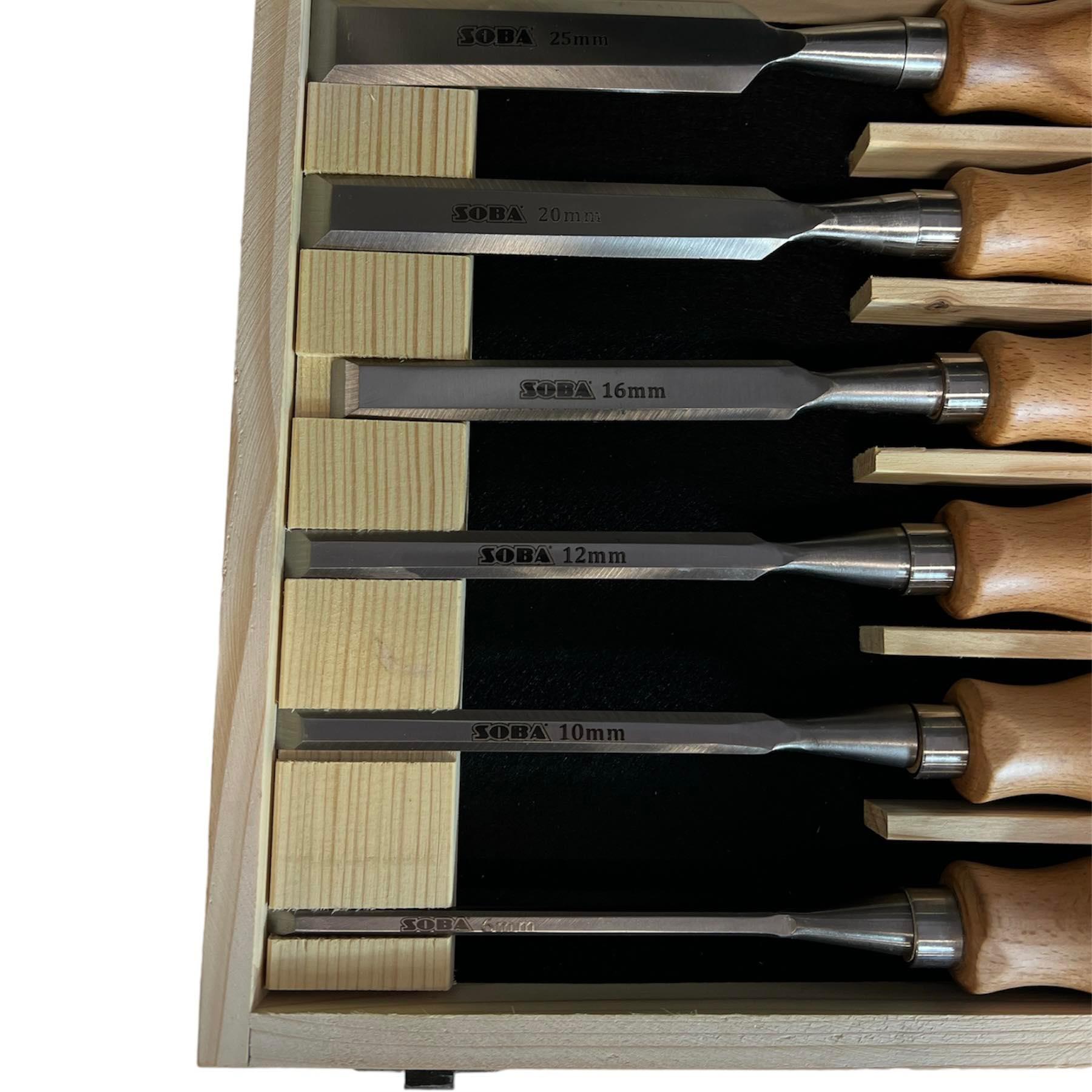 6Pce Woodworking Chisel Set 290050-N by Soba