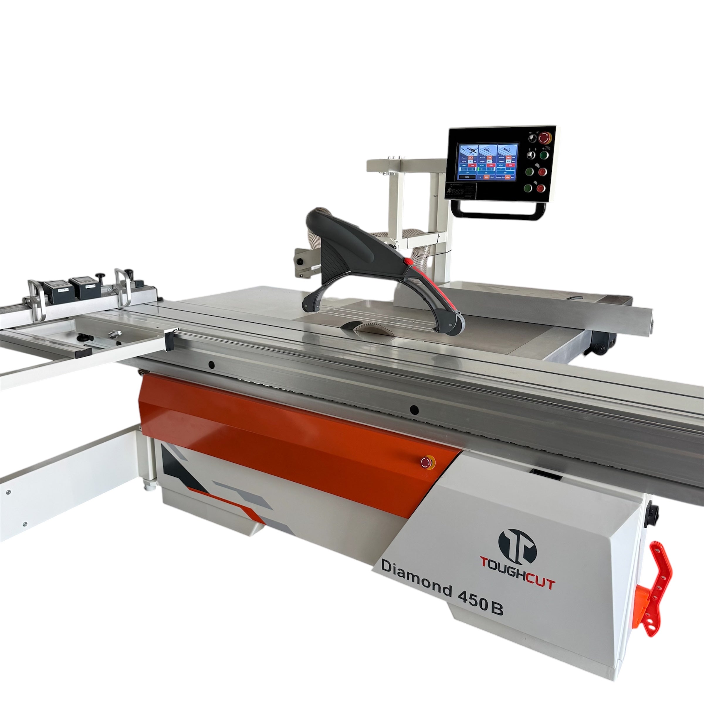 ToughCut 350mm (14") 7.5HP 3.8m Sliding Table with Overhead Control & Automatic Rise / Fall & Tilt Panel Saw 415V Diamond 450B