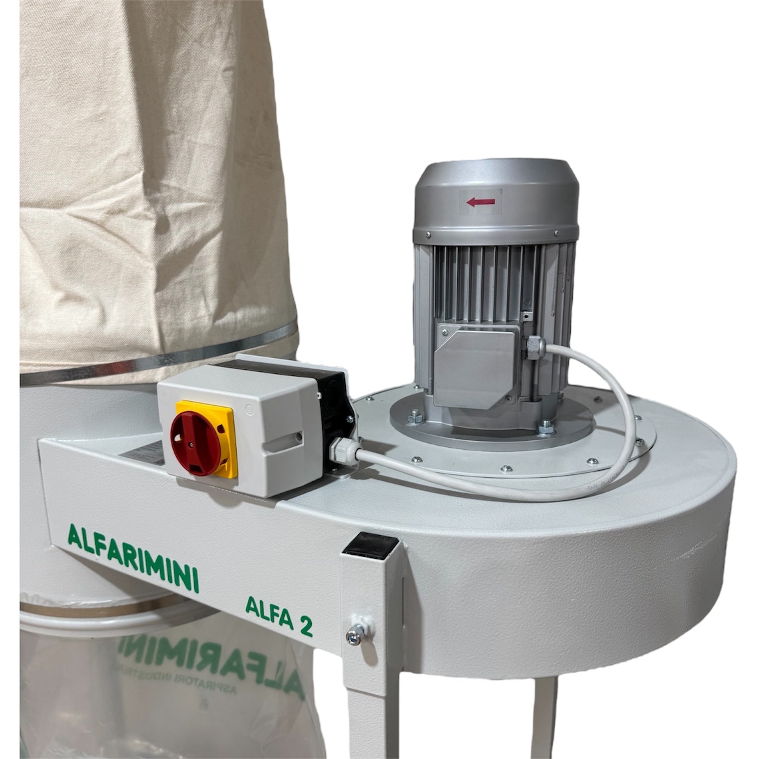 Dust Collector 415V 4HP 2 x Filter Element (2 x Calico Top Bag + 2 x Plastic Bottom Bag) ALFA 2 by Alfarimini