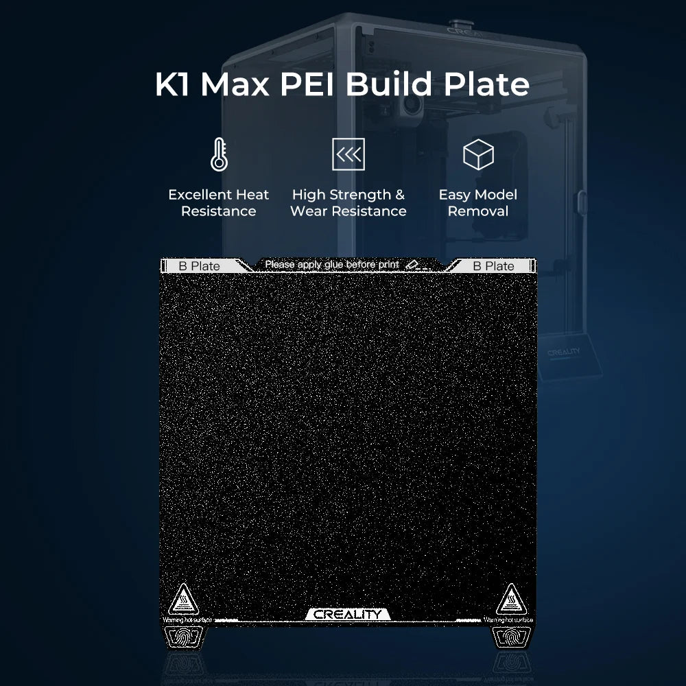 Creality K1 Max PEI 3D Printer Build Plate Kit 315mm x 310mm