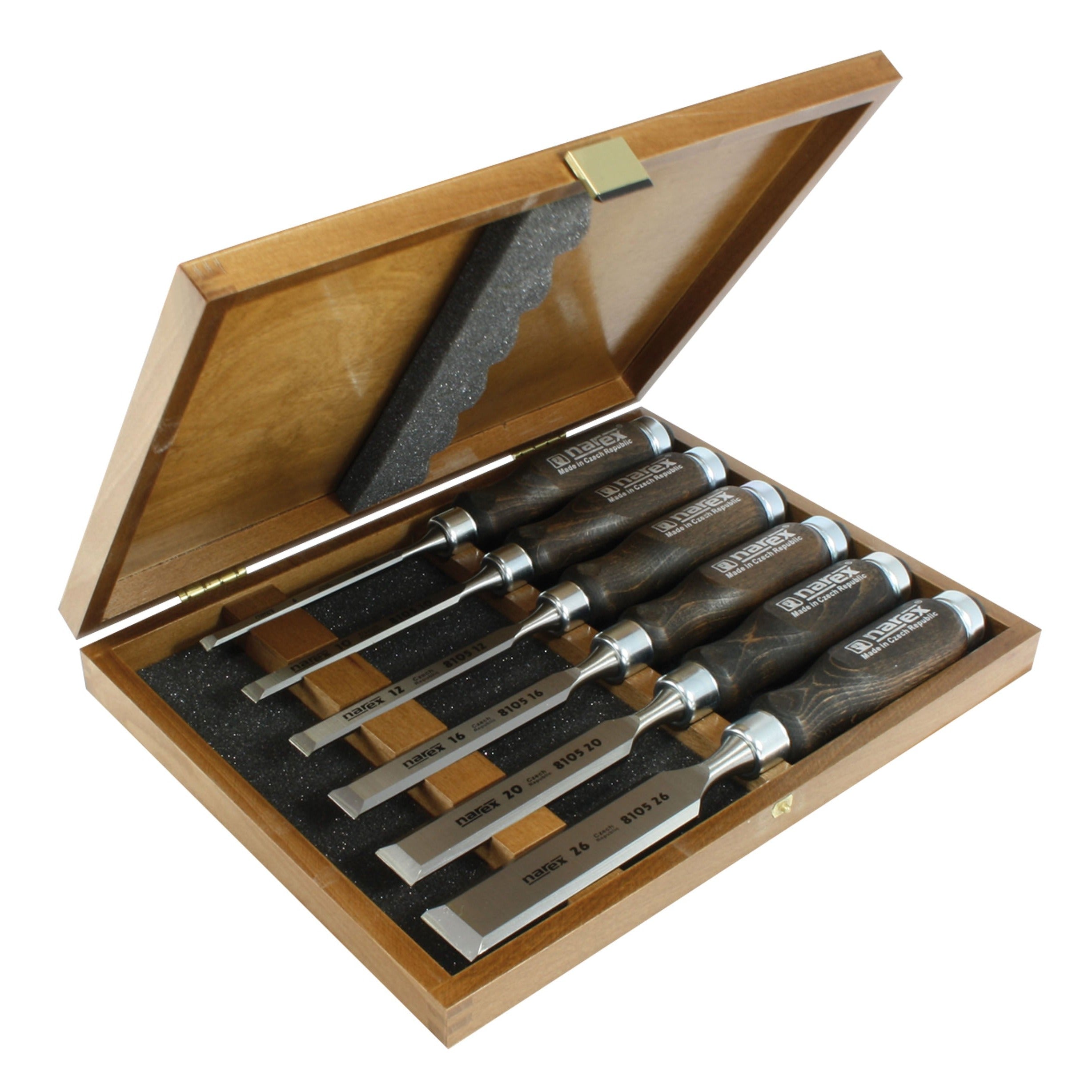 Set of Bevel Edge Chisels, WOOD LINE PROFI 6mm / 10mm / 12mm / 16mm / 20mm / 26mm 853053 by Narex