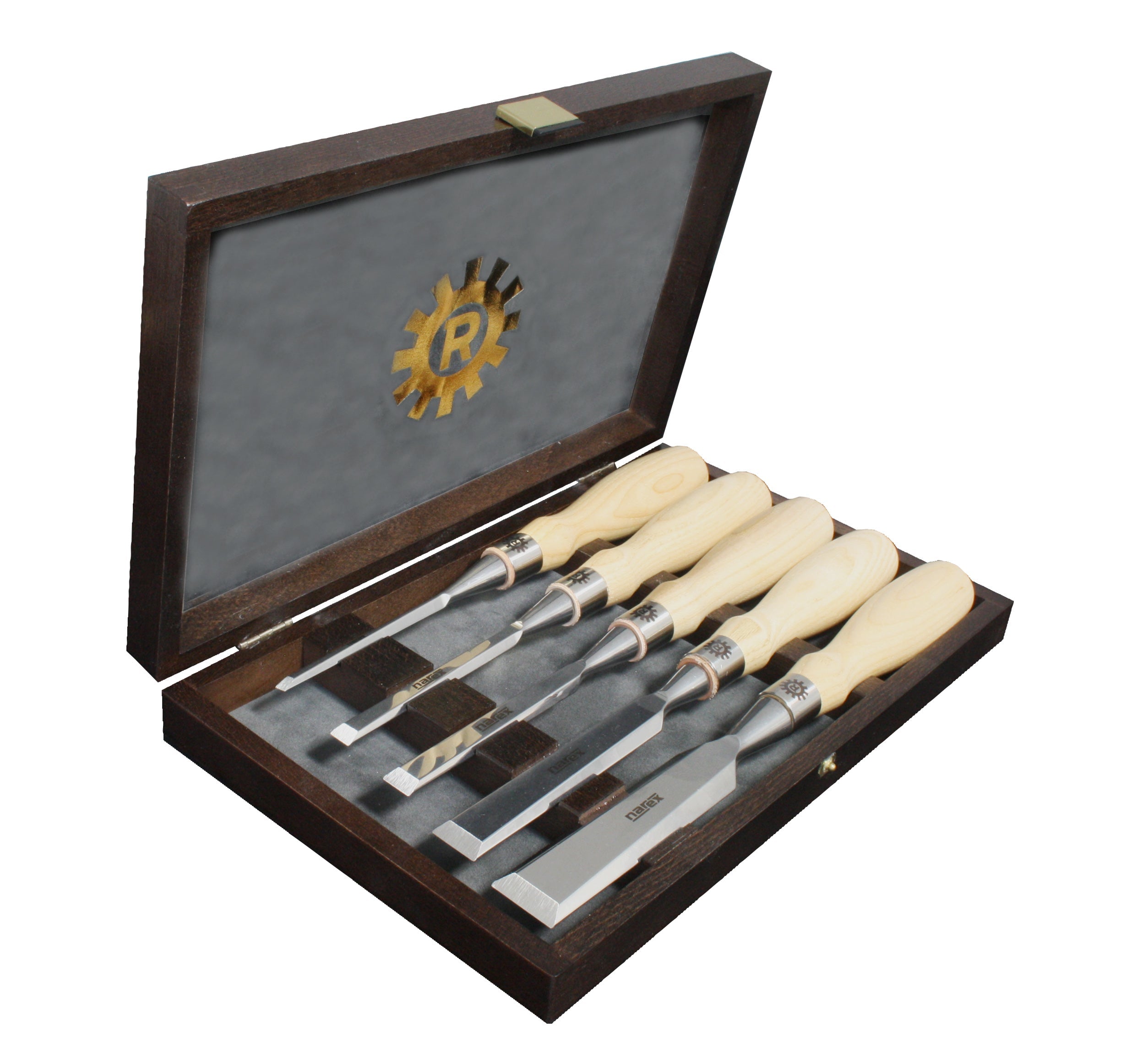 Set of Bevel Edge Chisels 5Pce RICHTER (6mm (1/4"), 10mm (3/8"), 13mm (1/2"), 19mm (3/4"), 25mm(1")) 853600 by Narex