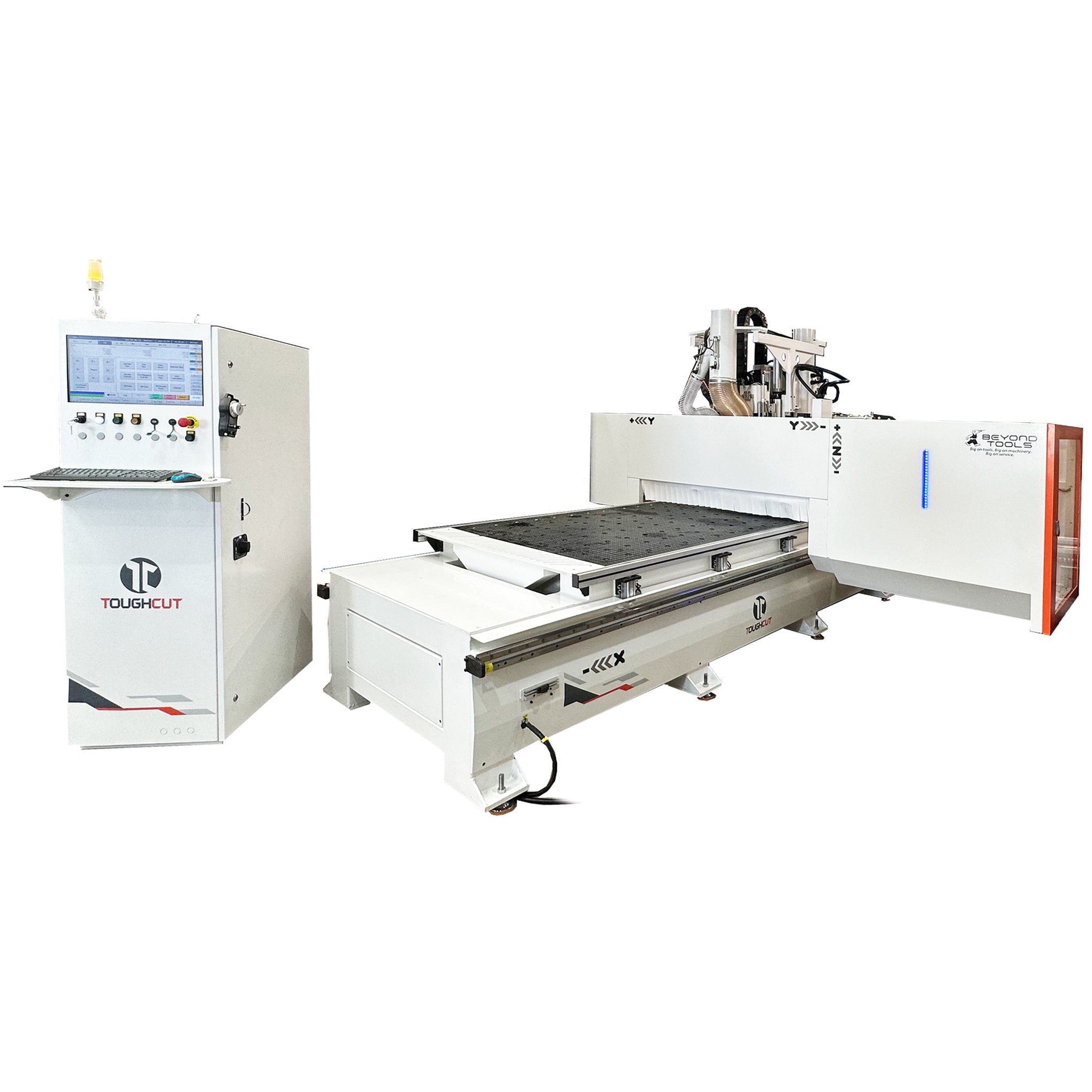 1300mm x 2500mm CNC Router with Auto Tool Change Spindle with 12 Tool Rotary Carousel + Vacuum Table (with 9.5KW Pump) ZIRCON TCVA30-1325 by Toughcut