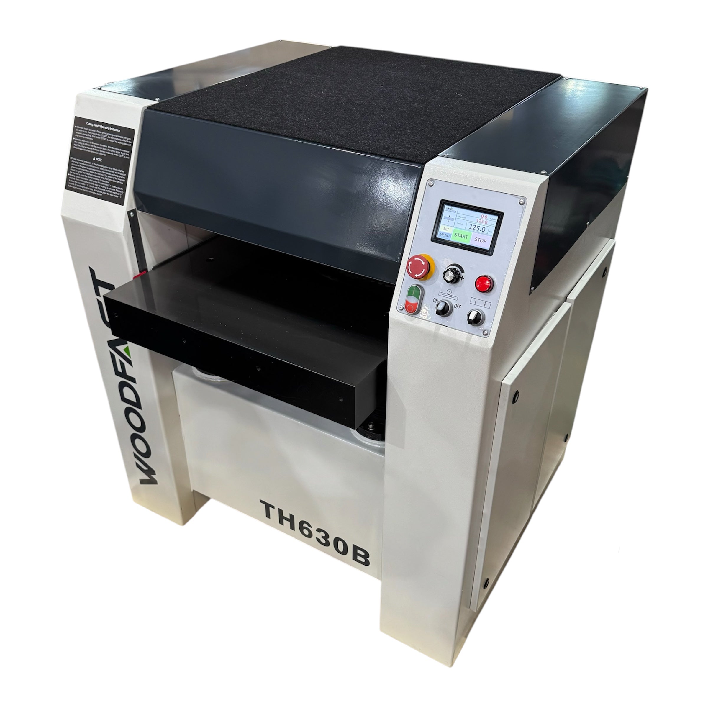Woodfast 630mm (25") Industrial Thicknesser with Helical Cutterhead 10HP 415V TH630B