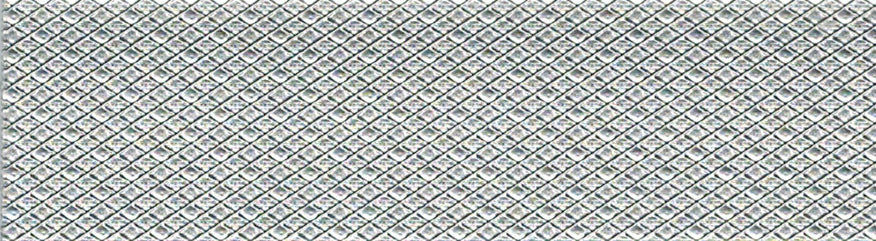 1m x 22mm x 1mm Embossed Silver Aluminium Edging U/G Per Metre A9 by Gildo Profilati