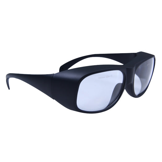 Clear Laser Safety Glasses with Black Frame