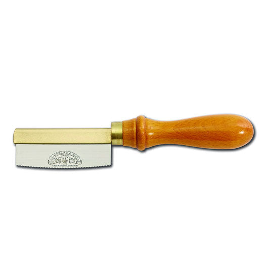 Curved Fine Inlay Saw 75mm (3") 15TPI with Beech Handle and Brass Backed Blade by Lynx