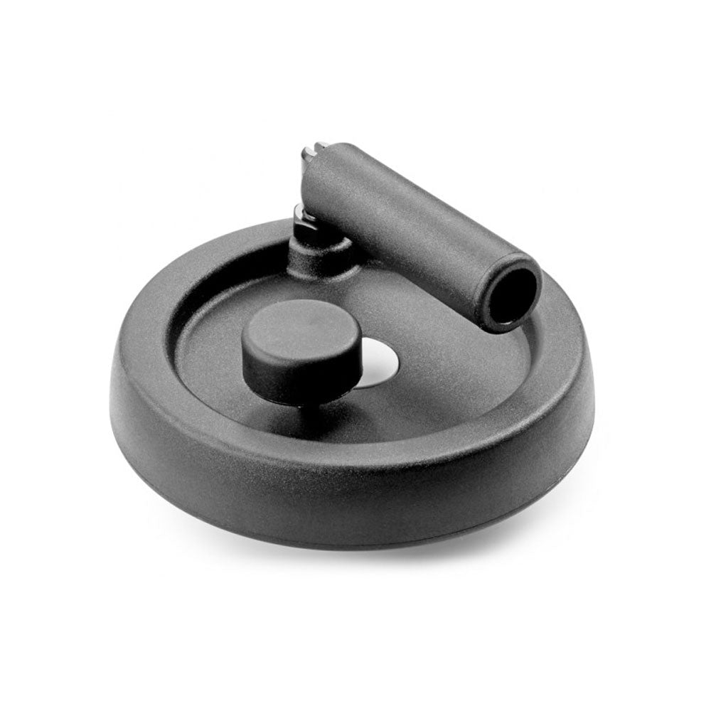 125mm Solid Control Handwheel with Revolving / Folding Handle & Locking Knob C980125.TP0501 by Boteco