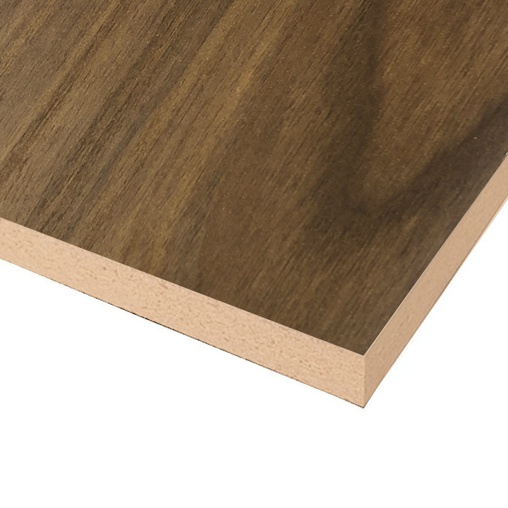 Faux Walnut Melamine / MDF 2 Sided 2440mm x 1220mm x 16mm Ancona JACR1051 by Tough Board