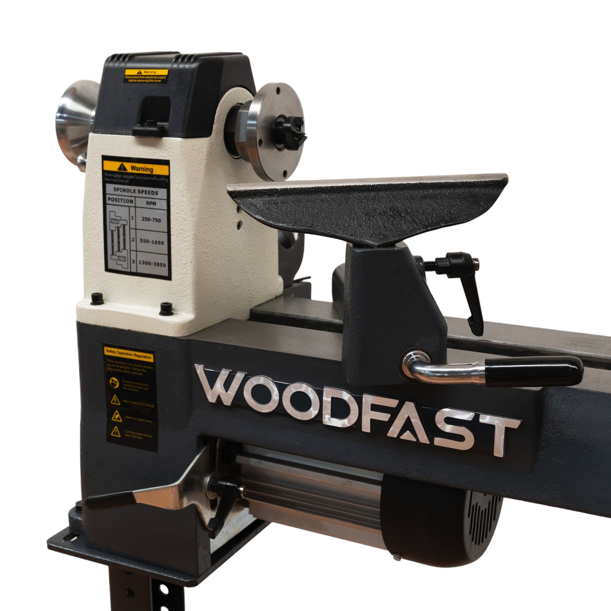 318mm (12") Swing x 508mm (20") Between Centres 0.75HP 240V Super Heavy Wood Lathe WL1220A by Woodfast