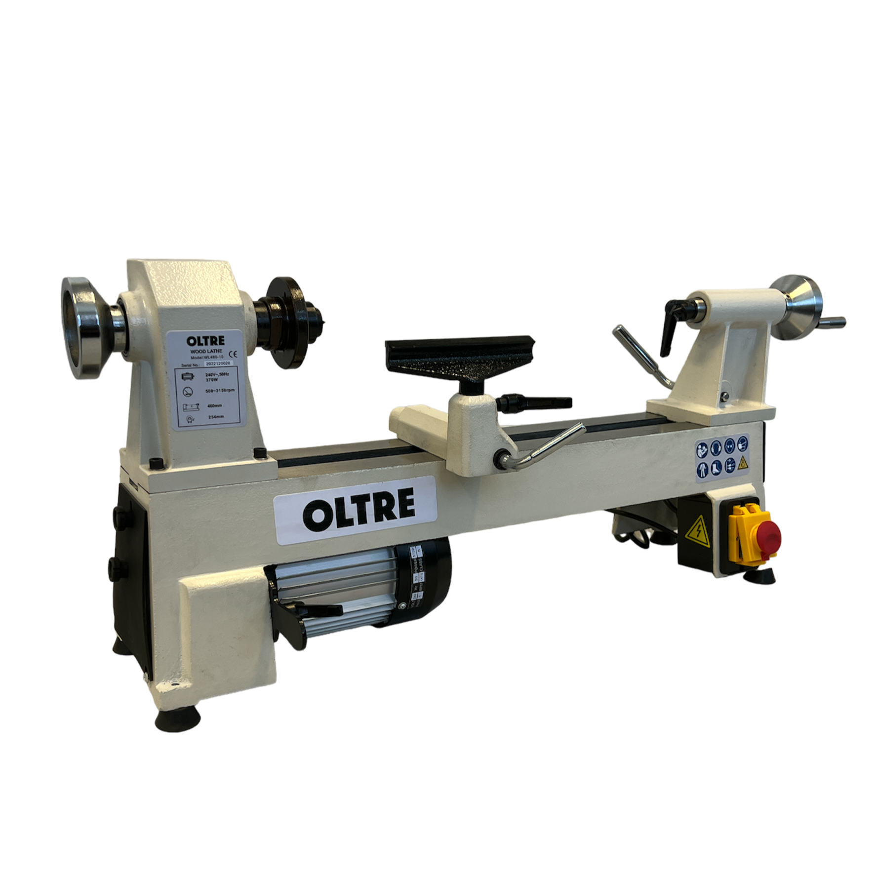 254mm (10") Swing x 460mm (18") Between Centres Woodturning Mini-Midi Economy Bench Lathe 0.5HP 240V OT-WL460-10 by Oltre