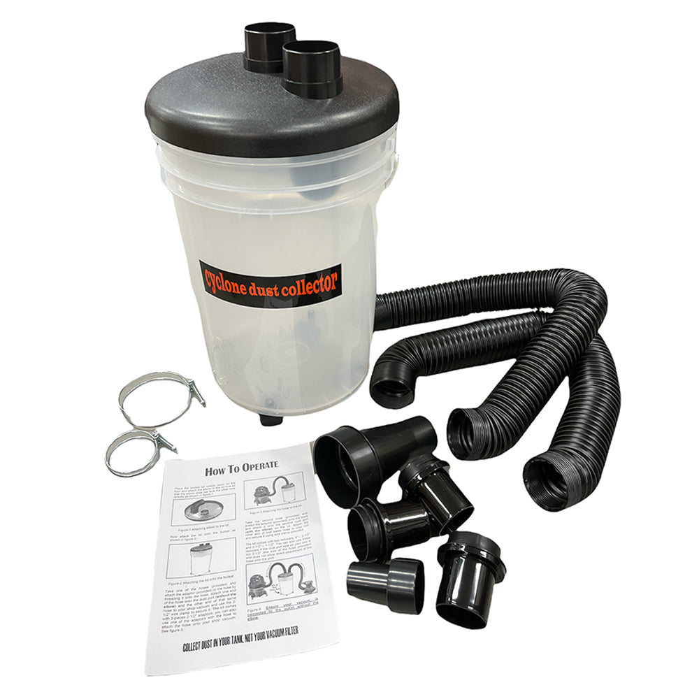 Cyclone Dust Collector Bin & Hose Fittings Kit Z-100 by Oltre