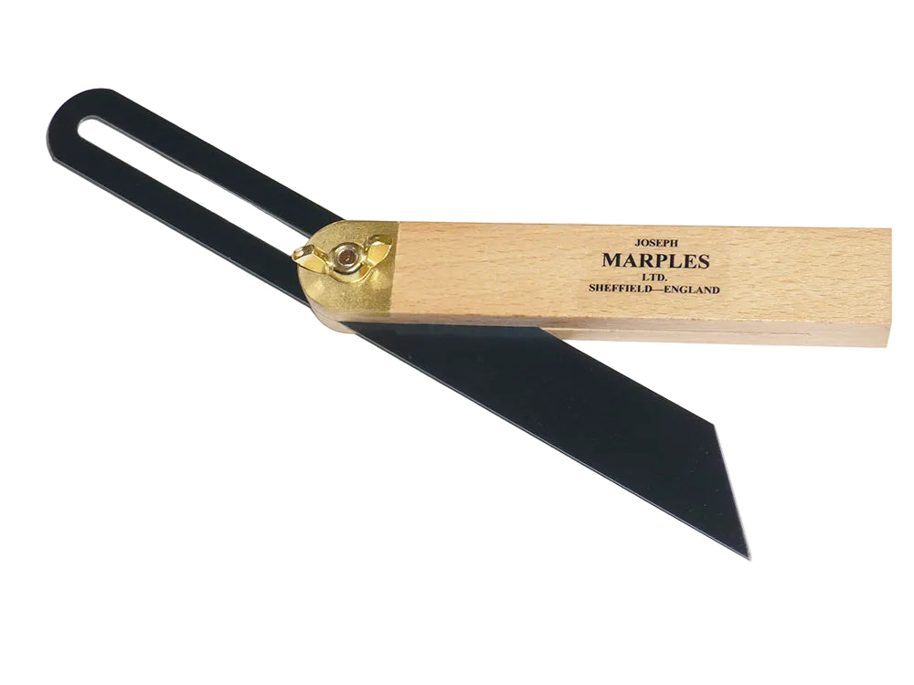 Joseph Marples 190mm (7-1/2") Beech Sliding Bevel with Brass Wing Locking Nut 210