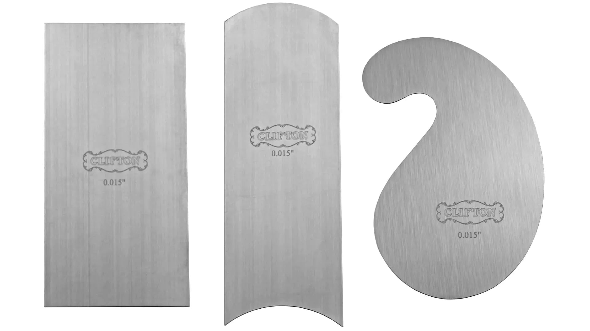 Clifton Scraper Set of 3- Gooseneck & Convex/Concave & Rectangular